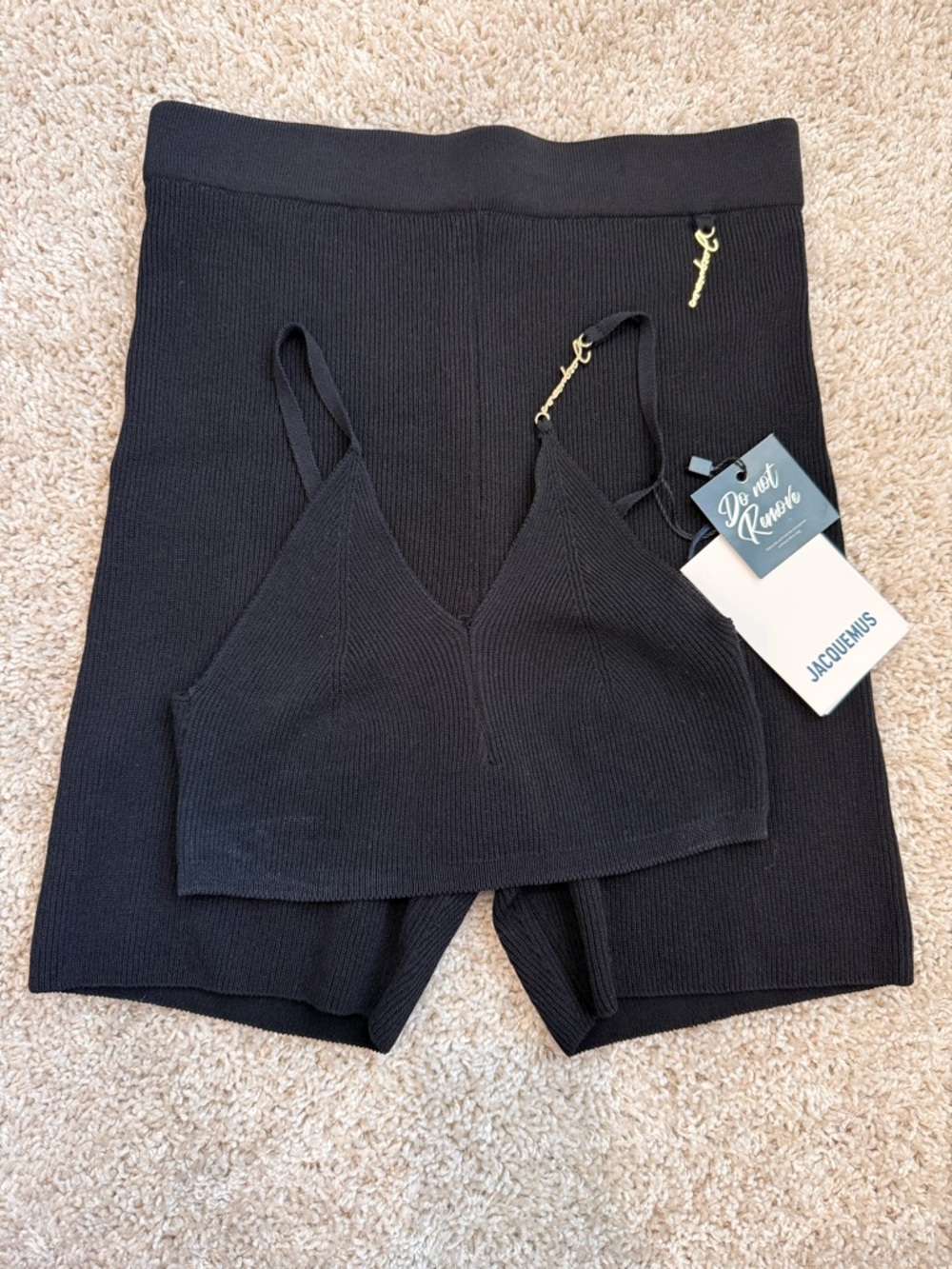 Jacquemus Bralette & Knitted Shorts Set